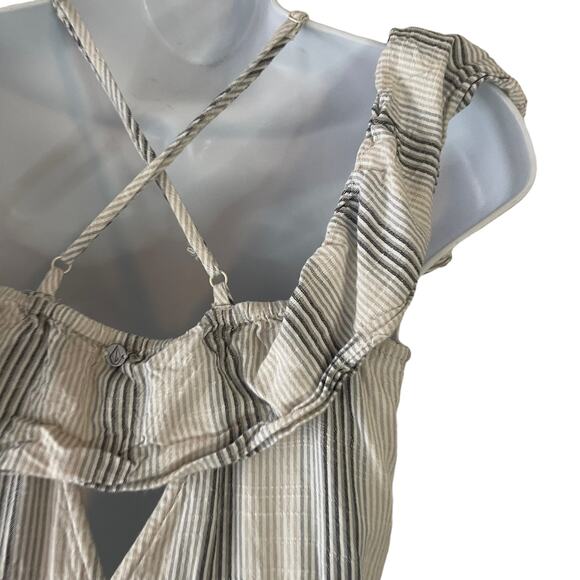 Volcom Women's Size Small Blue Winding Roads Babydoll Coastal Midi Dress - Picture 9 of 11